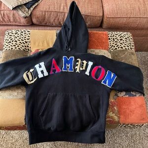 men’s champion black hoodie